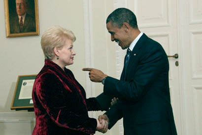 Grybauskaite and Obama